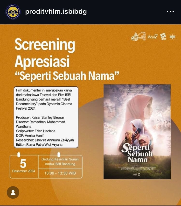 Appreciation Screening — Seperti Sebuah Nama